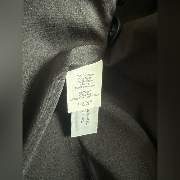 Madewell Collarless Lauren Blazer Jacket SIZE 0 One Botton Black - Picture 4 of 4